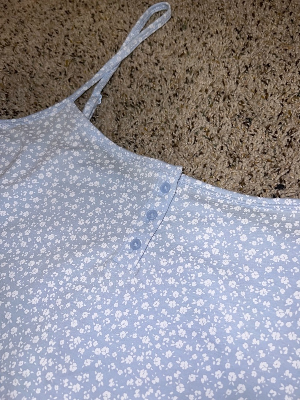 NWT No Boundaries Floral Henley Sleep Dress Pastel Blue XXL - Picture 4 of 7